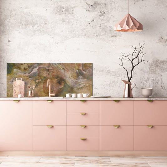 Design glass backsplash - Tempered Glass with or without magnetic properties Marbles 1 Series: Italian granite