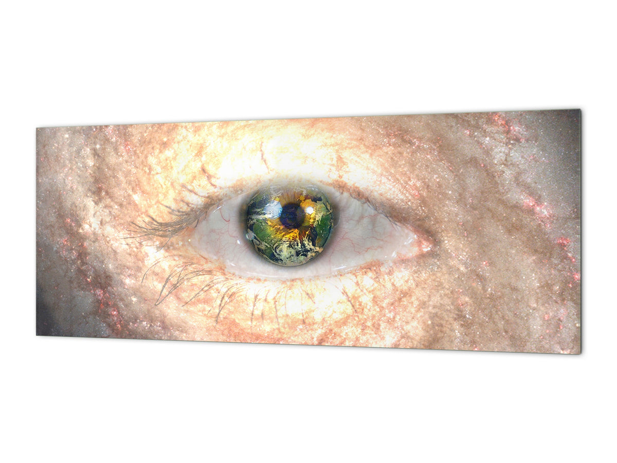 Wide format Wall panel - Design backsplash - Abstract Graphics Series: Eye in midst of galaxy