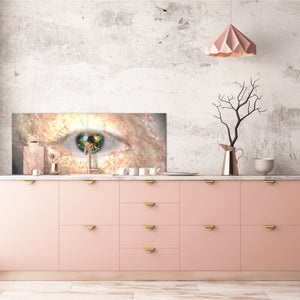 Wide format Wall panel - Design backsplash - Abstract Graphics Series: Eye in midst of galaxy