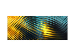 Contemporary glass kitchen panel - Wide format wall backsplash with or without magnetic properties - Colourful Variety Series: Colorful wavy design 2