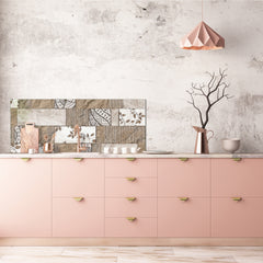 Wide format Wall panel - Design backsplash BBS21: Textures and tiles 2 Series: Sculpted tile texture