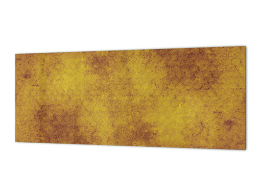 Wide format Wall panel - Design backsplash BBS21: Textures and tiles 2 Series: Abstract golden fish scales