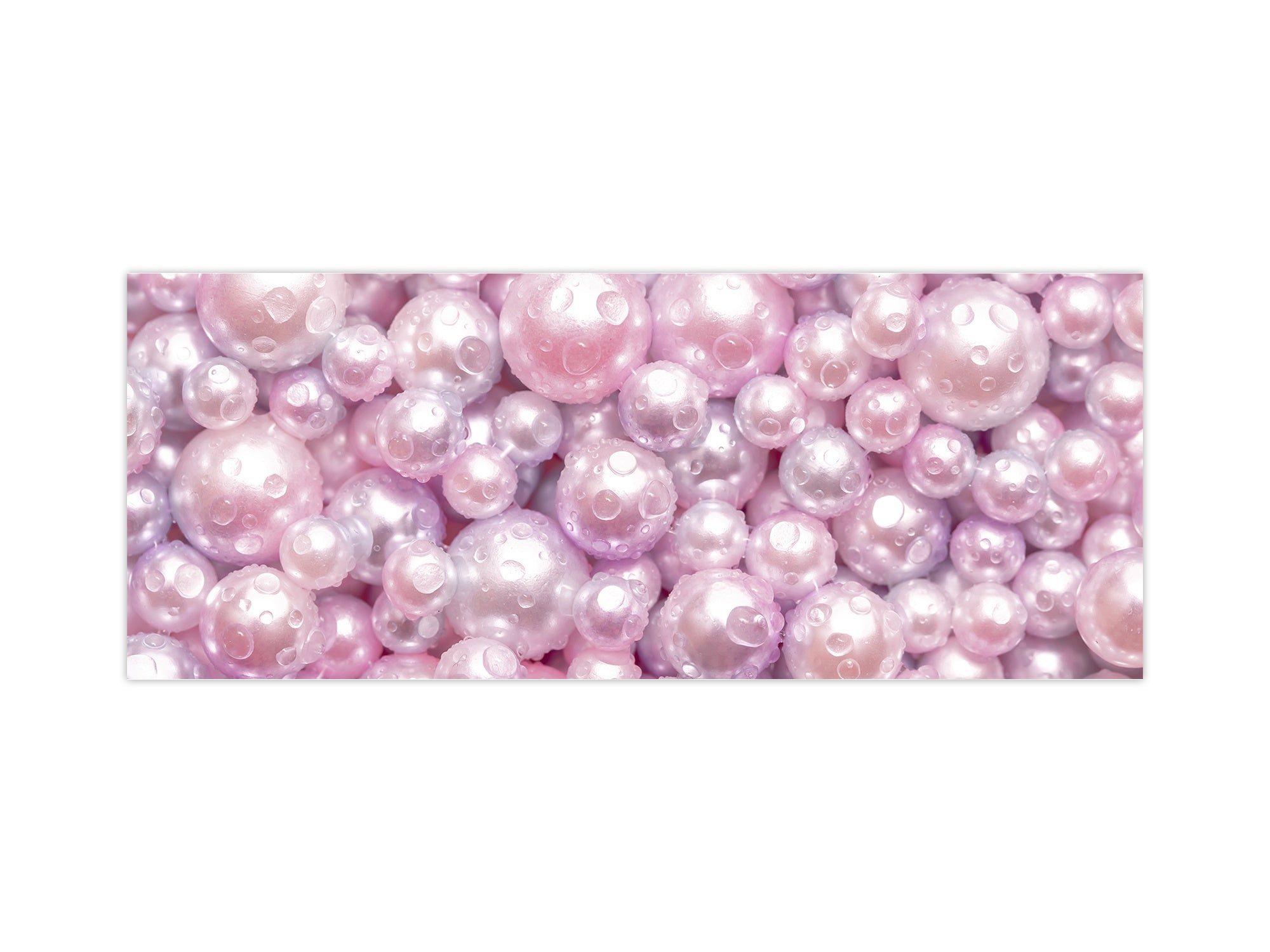 Contemporary glass kitchen panel - Wide format wall backsplash with or without magnetic properties - Colourful Variety Series: Pink pearls