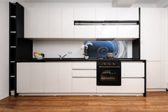 Wide format Wall panel - Design backsplash - Abstract Graphics Series: Space and time