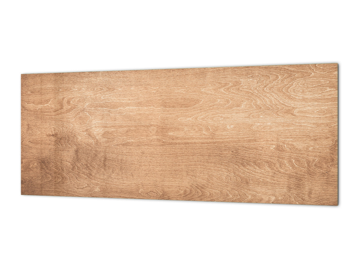 Wide format Wall panel - Design backsplash BBS21: Textures and tiles 2 Series: Light wood panel