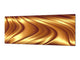 Design glass backsplash - Tempered Glass splashback - Golden Waves Series: Liquid gold 2