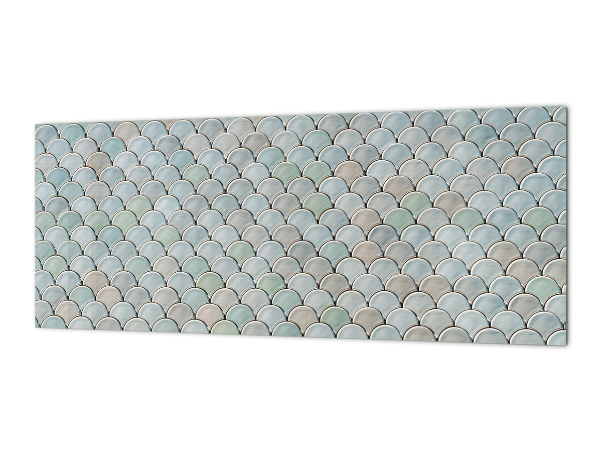 Wide format Wall panel - Design backsplash BBS21: Textures and tiles 2 Series: Abstract fish scales