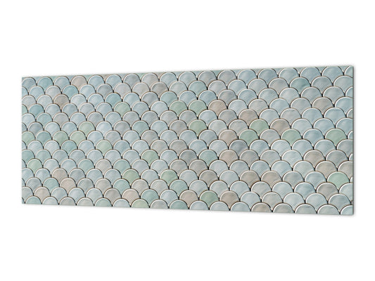 Wide format Wall panel - Design backsplash BBS21: Textures and tiles 2 Series: Abstract fish scales