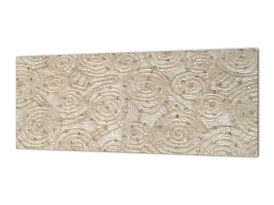 Stylish glass backsplash - Photo glass upstand w/wo magnetic properties - Decorative Surfaces Series: Floral lace