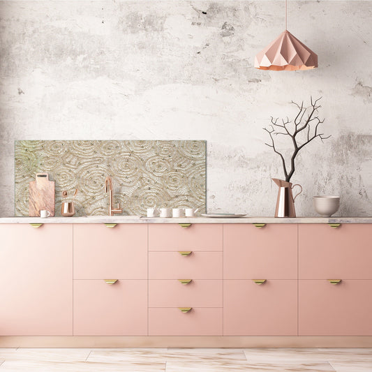 Stylish glass backsplash - Photo glass upstand w/wo magnetic properties - Decorative Surfaces Series: Floral lace