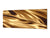 Design glass backsplash - Tempered Glass splashback - Golden Waves Series: Golden fabric texture