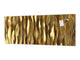 Design glass backsplash - Tempered Glass splashback - Golden Waves Series: Liquid gold 1