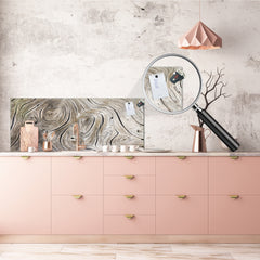 Wide format Wall panel - Design backsplash BBS21: Textures and tiles 2 Series: Growth rings 1