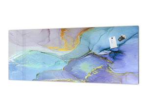 Contemporary glass kitchen panel - Wide format wall backsplash Colourful abstractions Series: Colorful abstraction 1
