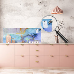 Contemporary glass kitchen panel - Wide format wall backsplash Colourful abstractions Series: Colorful abstraction 1