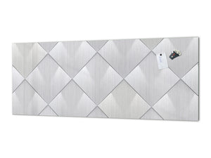 Stylish glass backsplash - Photo glass upstand w/wo magnetic properties - Decorative Surfaces Series: Metal tiles