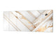 Stylish glass backsplash - Photo glass upstand w/wo magnetic properties - Decorative Surfaces Series: Luxury white panels