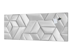 Stylish glass backsplash - Photo glass upstand w/wo magnetic properties - Decorative Surfaces Series: Leather tiles