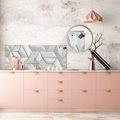 Stylish glass backsplash - Photo glass upstand w/wo magnetic properties - Decorative Surfaces Series: Leather tiles