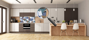 Wide format Wall panel - Design backsplash BBS21: Textures and tiles 2 Series: Colourful tiles