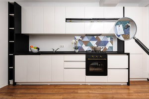 Wide format Wall panel - Design backsplash BBS21: Textures and tiles 2 Series: Colourful tiles