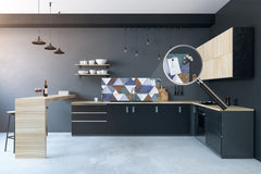 Wide format Wall panel - Design backsplash BBS21: Textures and tiles 2 Series: Colourful tiles