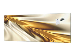 Design glass backsplash - Tempered Glass splashback - Golden Waves Series: Golden spike
