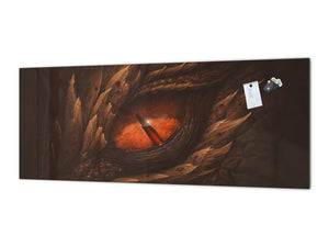 Wide format Wall panel - Design backsplash - Abstract Graphics Series: Eye of fantasy dragon