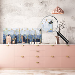 Wide format Wall panel - Design backsplash BBS21: Textures and tiles 2 Series: Geometric abstraction