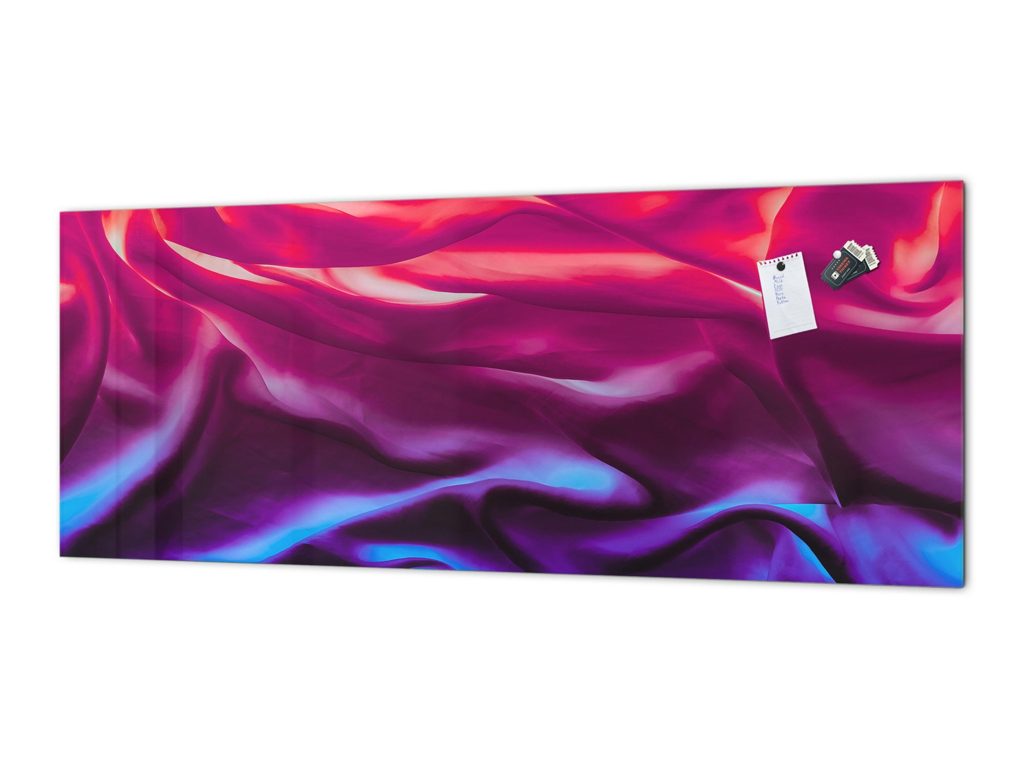 Contemporary glass kitchen panel - Wide format wall backsplash with or without magnetic properties - Colourful Variety Series: Colourful silk