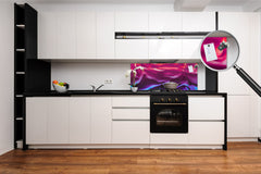 Contemporary glass kitchen panel - Wide format wall backsplash with or without magnetic properties - Colourful Variety Series: Colourful silk