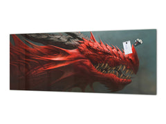 Wide format Wall panel - Design backsplash - Abstract Graphics Series: Fierce dragon