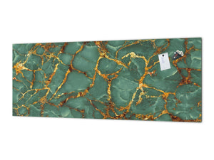 Design glass backsplash - Tempered Glass with or without magnetic properties Marbles 1 Series Swirls of marble