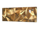 Design glass backsplash - Tempered Glass splashback - Golden Waves Series: Stylish triangles