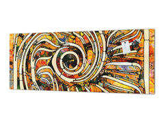 Wide format Wall panel - Design backsplash - Abstract Graphics Series: Colourful fragmentation