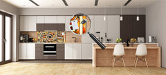 Wide format Wall panel - Design backsplash - Abstract Graphics Series: Colourful fragmentation