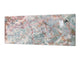 Contemporary glass kitchen panel - Wide format wall backsplash Marbles 2 Series: Onyx pink veins