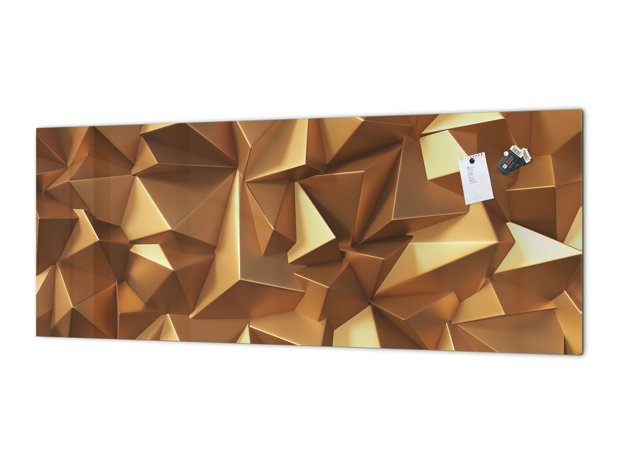 Design glass backsplash - Tempered Glass splashback - Golden Waves Series: Golden crystals