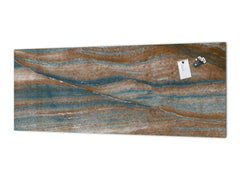 Contemporary glass kitchen panel - Wide format wall backsplash Marbles 2 Series: Colorfoul stone texture