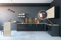 Wide format Wall panel - Design backsplash BBS21: Textures and tiles 2 Series: Rustic colourful wood