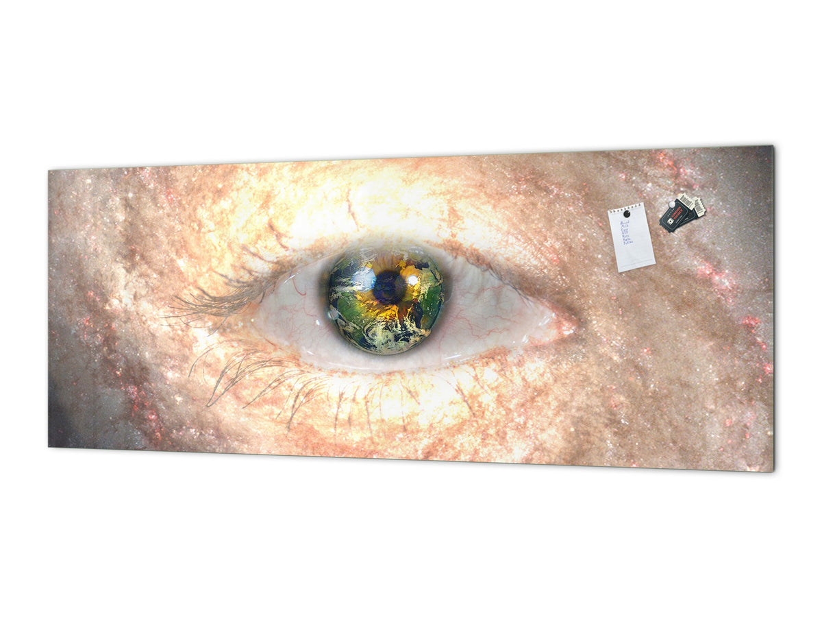 Wide format Wall panel - Design backsplash - Abstract Graphics Series: Eye in midst of galaxy