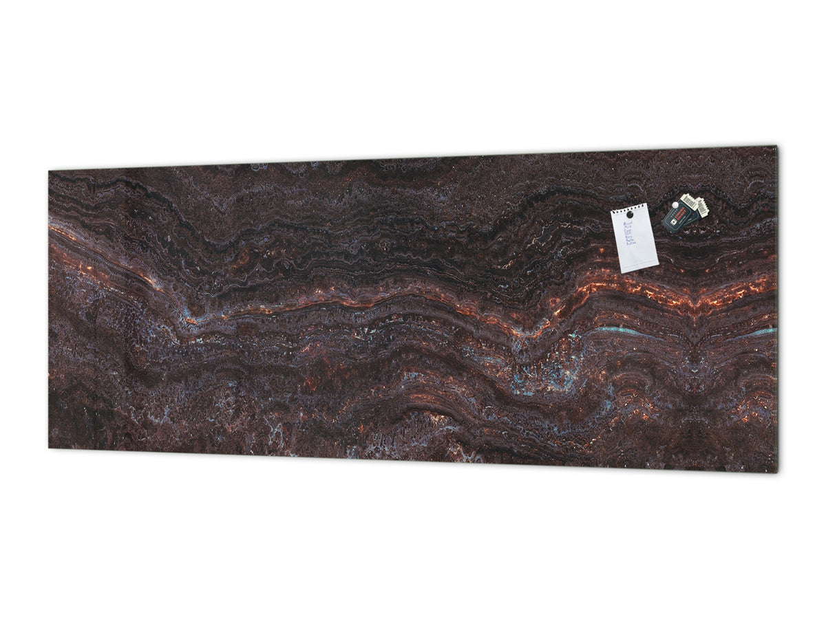 Contemporary glass kitchen panel - Wide format wall backsplash Marbles 2 Series: Italian marble