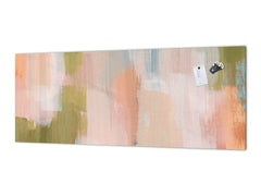 Printed glass horizontal splashback -  Tempered Glass Wall Panel Cities Series BBS22:  Vintage leaves and patterns Series: Versatile artistic backdrop