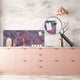 Contemporary glass kitchen panel - Wide format wall backsplash Marbles 2 Series: Luxury purple