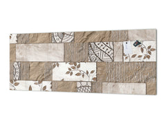 Wide format Wall panel - Design backsplash BBS21: Textures and tiles 2 Series: Sculpted tile texture