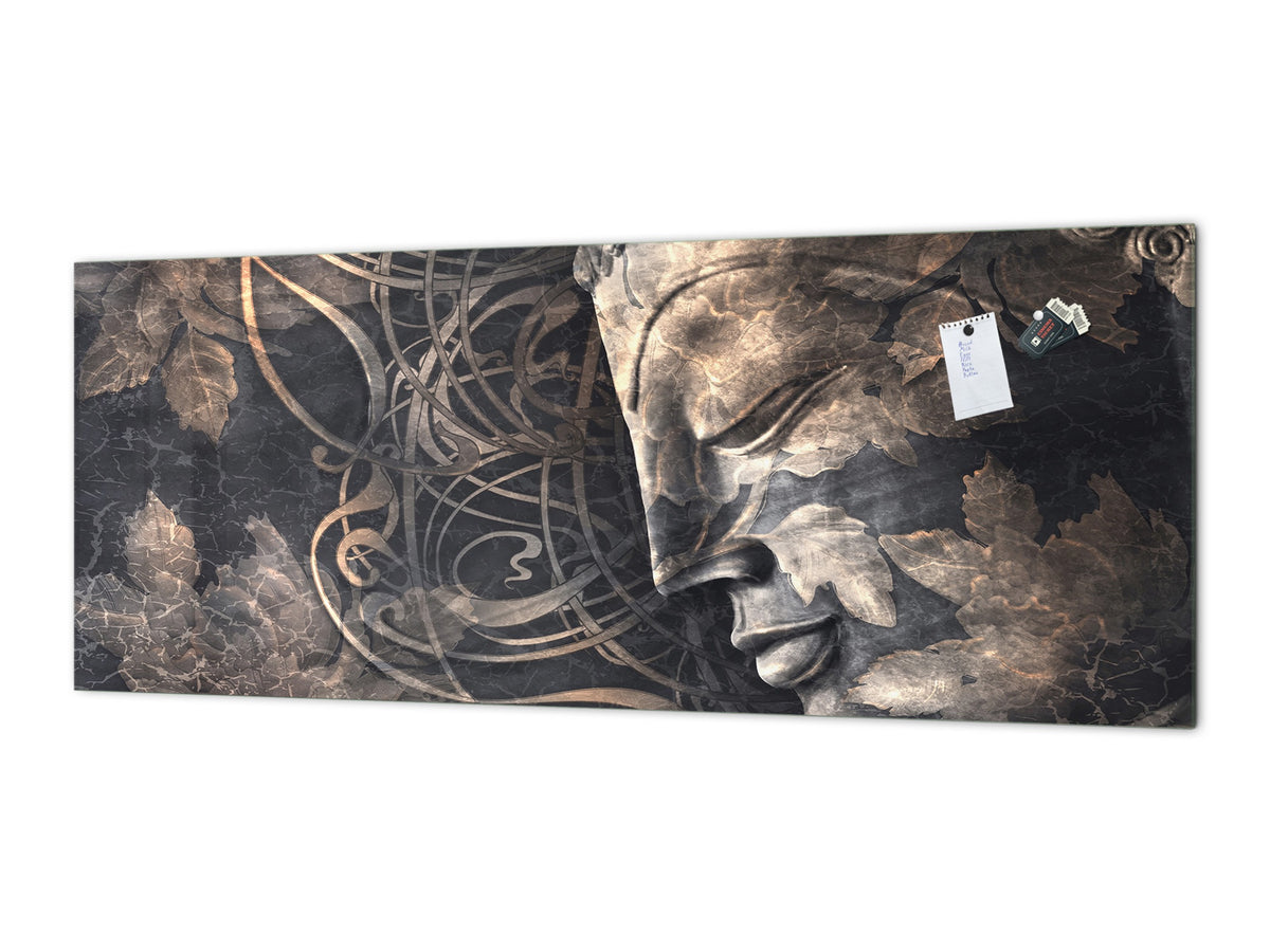 Wide format Wall panel - Design backsplash - Abstract Graphics Series: Buddha digital art