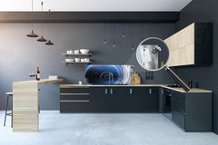 Wide format Wall panel - Design backsplash - Abstract Graphics Series: Space and time