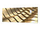 Design glass backsplash - Tempered Glass splashback - Golden Waves Series: Abstract waves