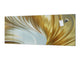 Design glass backsplash - Tempered Glass splashback - Golden Waves Series: Gold satin background