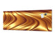 Design glass backsplash - Tempered Glass splashback - Golden Waves Series: Liquid gold 2